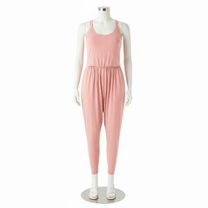 NWT Halara Peach Pink U-Neck Harem Halter Jumpsuit w/ Pockets - Sz XL